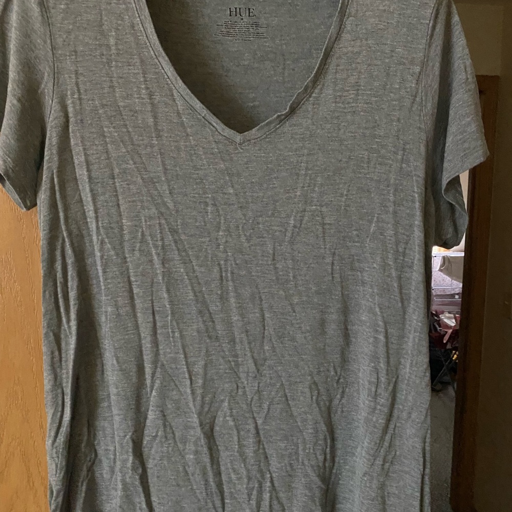 SOLD!!! HUE Gray Relaxed Short Sleeve Tee